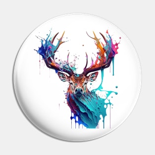 Deer Splash Art: Enchanted Fantasy Depiction #2 Pin