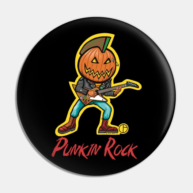 Punkin Rock Pin by Art from the Blue Room