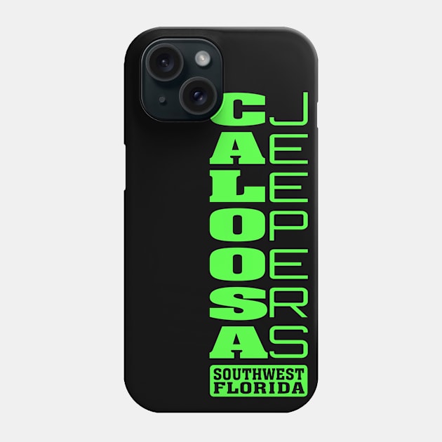 Lime Green Vertical Logo Phone Case by Caloosa Jeepers 