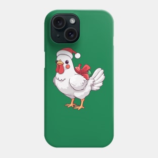 Kawaii Christmas Chicken - Holiday Joy for Chicken Lovers Phone Case