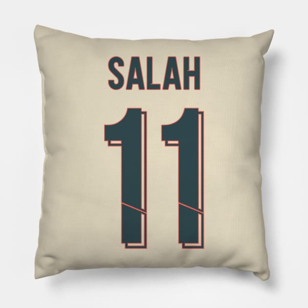 Mo Salah Liverpool jersey 21/22 Pillow by Alimator