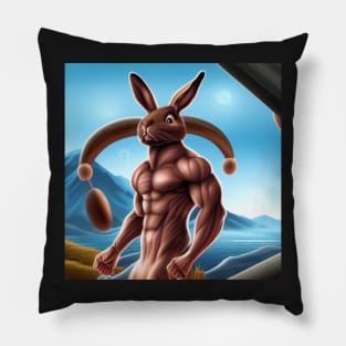 Muscular Rabbit Pillow