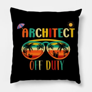 Architect Off Duty-Retro Vintage Sunglasses Beach vacation sun Pillow