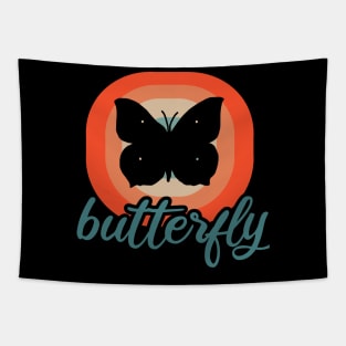 Butterfly motif brimstone blossom flower Tapestry