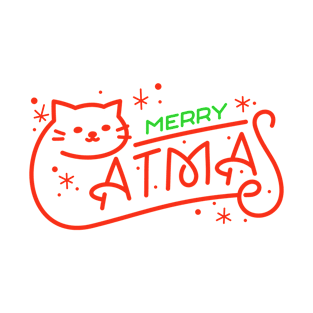 Merry Catmas Typography T-Shirt