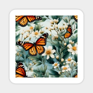 Monarch Butterflies Watercolor 20 Magnet