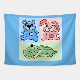 Animal plushies Tapestry