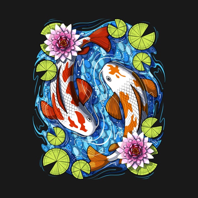 Japanese Koi Fish by underheaven