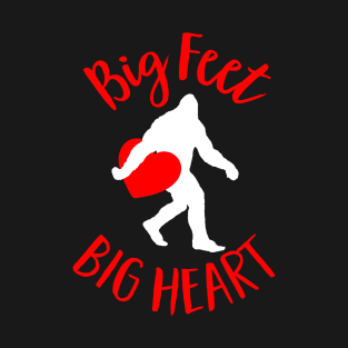 Big Feet, Big Heart Funny Bigfoot Valentines Day T-Shirt