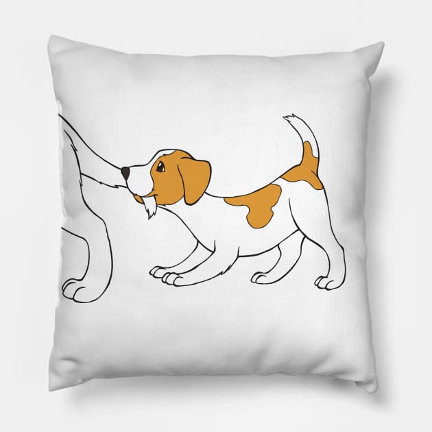 Jack Russell Terrier Puppy JRT Dog Pillow by samshirts