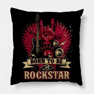 born to be a rock star gift Pillow