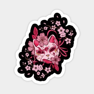 Sakura Tree Japanese Mask Cherry Pink Flower Blossom Magnet