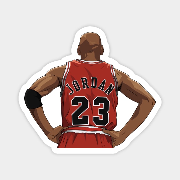 Michael Jordan' Side Profile Portrait | Magnet