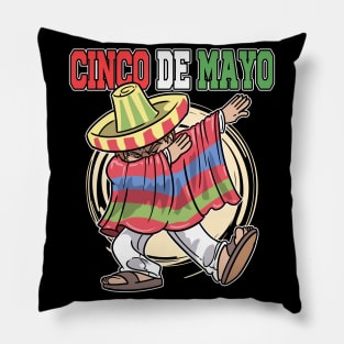 Cinco De Mayo Dabbing Mexican Poncho Pillow