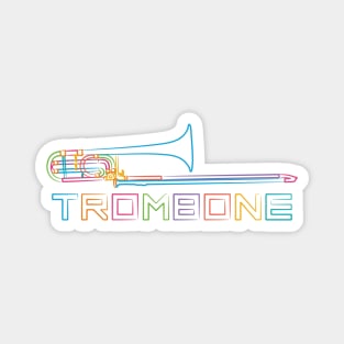 Rainbow Trombone Magnet