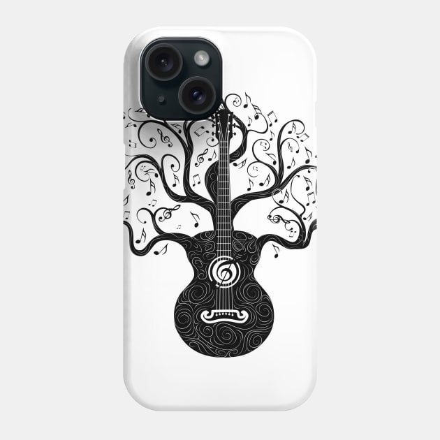 Overgrown guitar tree Phone Case by AnnArtshock