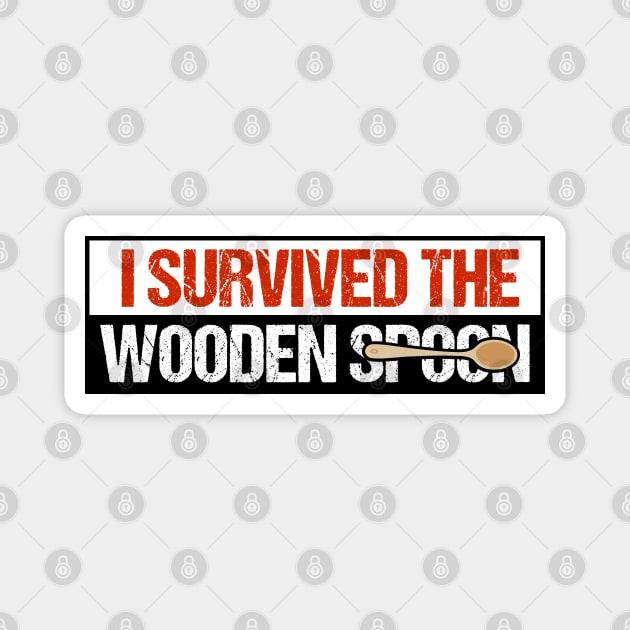 Wooden Spoon Survivor Magnet by dumb designer