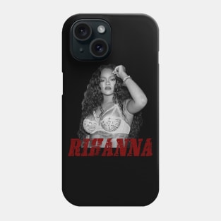 Rihanna black white red Phone Case