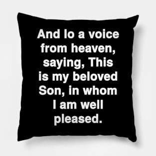 Matthew 3:17  Bible Verse Typography KJV Pillow