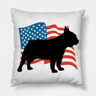 Frenchie French Bulldog USA America - Dog Lover Dogs Pillow