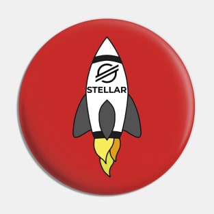 To The Moon Rocket Stellar Pin