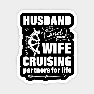 Husband And Wife Cruising Partners For Life Retro Vintage Magnet