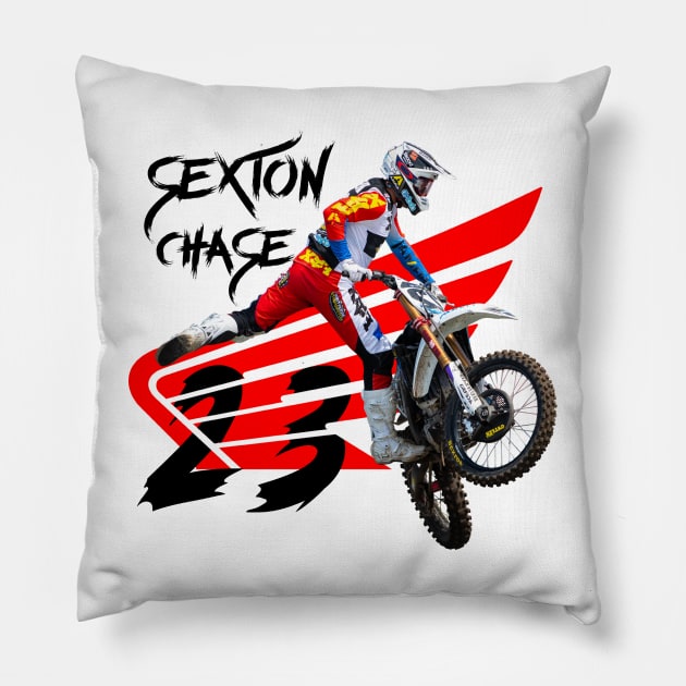 Chase Sexton #23 Motocross Pillow by M-HO design