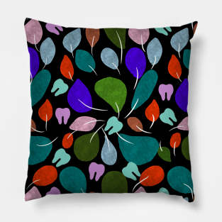 Dental Gifts - Tree Leaves with little Teeth Pillow