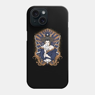 Geisha with Kitsune Mask Phone Case