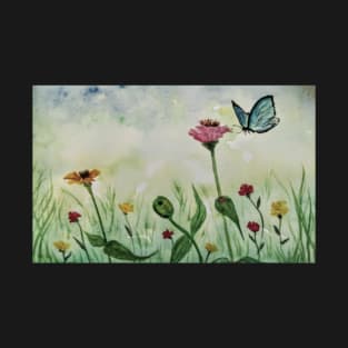 Butterfly with flowers T-Shirt