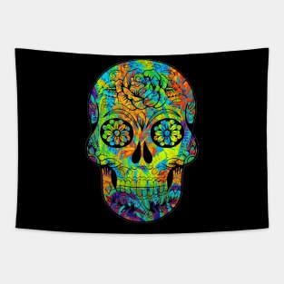 halloween Floral skull Tapestry