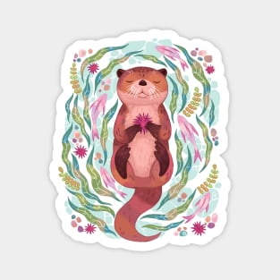 Otter Meditating 4 Magnet