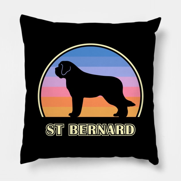 St Bernard Vintage Sunset Dog Pillow by millersye