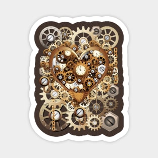 Steampunk Heart Love Machine Magnet