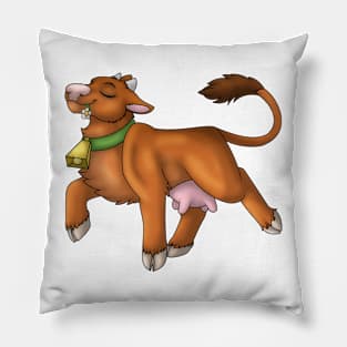 Happy Moo: Orange Pillow