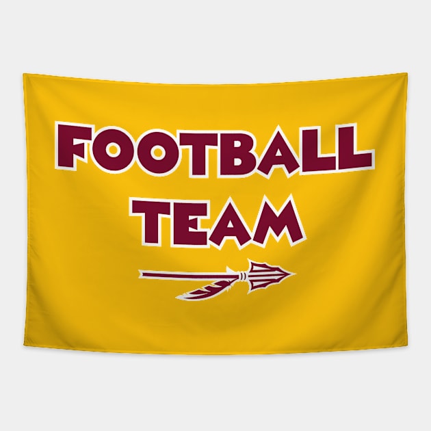 Football Team - Yellow Tapestry by KFig21