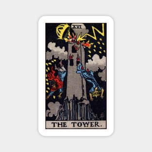 XVI. The Tower Tarot Card Magnet