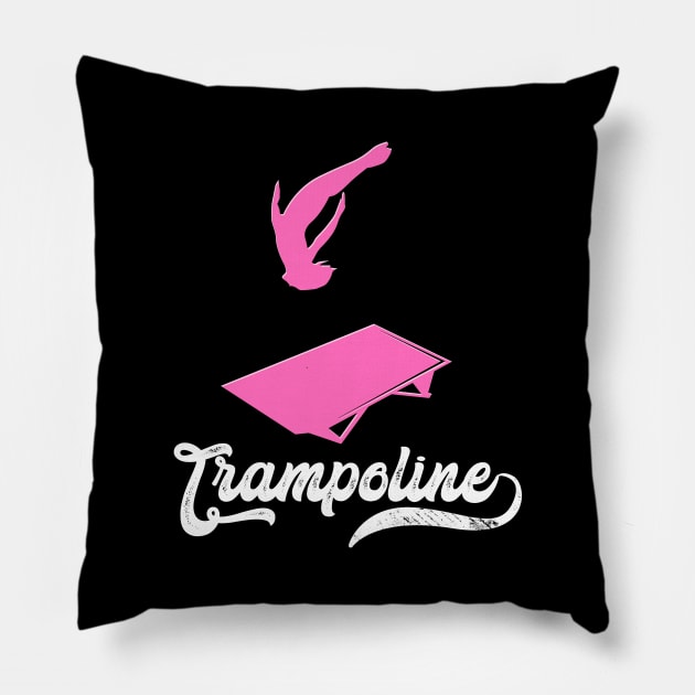 Trampoline Woman Pillow by Imutobi