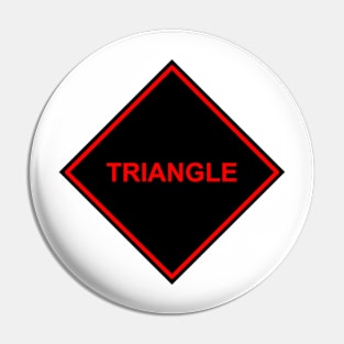 Black Red Triangle Pin