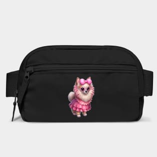Glam Pomeranian in Pink – Whimsical Dog Art Bag