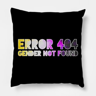 Error 404 - Gender Not Found Pillow