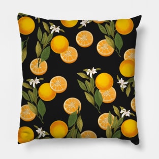 orange garden at night Pillow