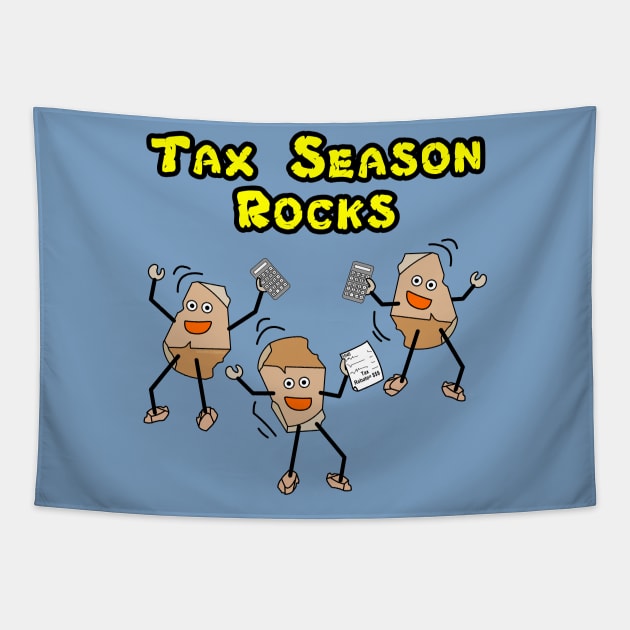 Accountant Tax Season Rocks Tapestry by Barthol Graphics