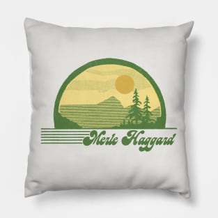 Merle Haggard / Retro Style Country Fan Design Pillow