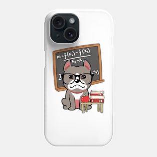 Funny gray dog is teaching Phone Case