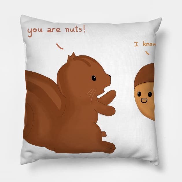 Are you nuts? Pillow by Korokkei