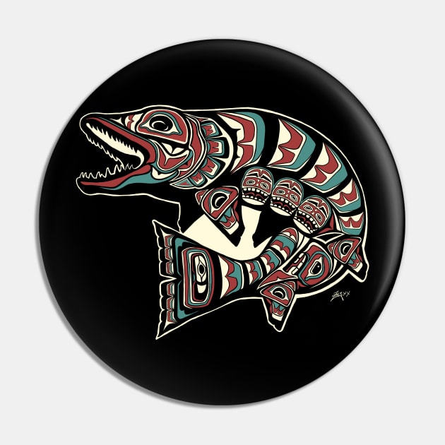 Alaskan Muskie Fish Pin by ZugArt01