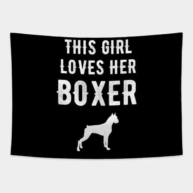 This girl loves her boxer Tapestry by captainmood