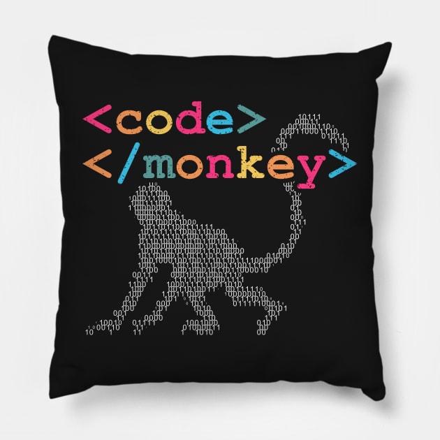 Code Monkey Pillow by BraaiNinja