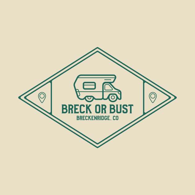 Breck or Bust: Breckenridge Co Camper Van Adventure Tee by doubleoakprovisions